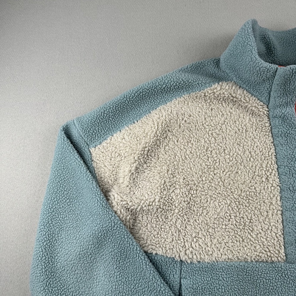 Columbia Women's Lodge Sherpa 1/2 Snap Fleece Pullover Size XL Stone Blue - Picture 4 of 11